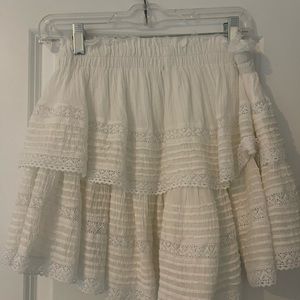 white ruffle skirt